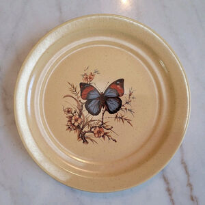 Vintage Treasure Craft Pottery Dinner Plates 1970’s, set of 4/10.5in Butterflies